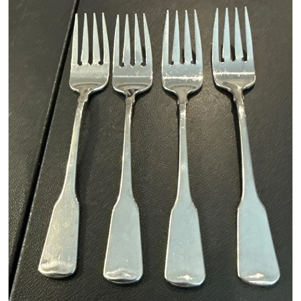Oneida Cube Sandhurst Salad Fork Forks Stainless Steel‎ Flatware Set Of 4